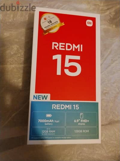 Redmi 15 ram 6 rom 128 NFC