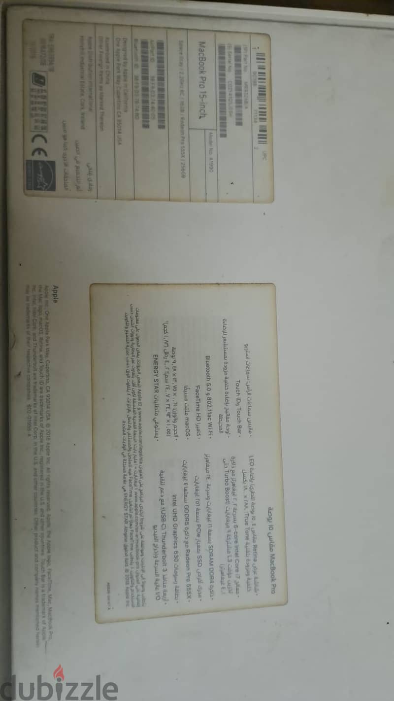 Apple macbook pro model 2019 4