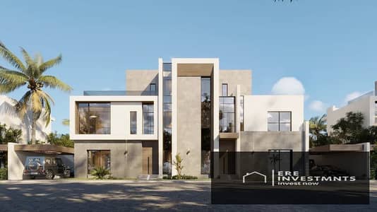 Twin house villa for sale very prime location with best view in lagoon in Saada Compound New Cairo