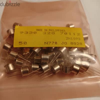50 Pieces 2N1893 Silicon Transistors - Gold Leads / Metal Case