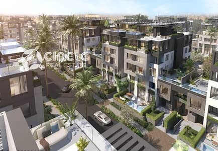 بنتهاوس ١٩٢م للإيجار  في كمبوند تريو جاردنز التجمع الخامس Trio Gardens بالقرب من الجامعة الأمريكية AUC