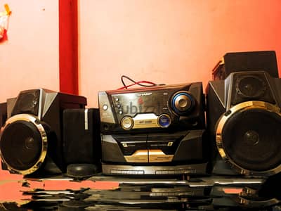 شارب صب ومسرح يعمل فلاشه بلوتس وراديو بالريموت4500w