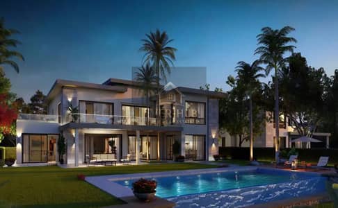 For sale, a 500-meter villa in Swan Lake West directly on the lagoon with Hassan Allam, with a down payment and installments over 10 years.