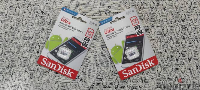 فرصه ممتازة  .   للبيع كارت ميموري   Sandisk 128 GB Class 10