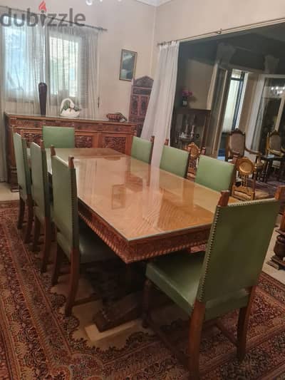 غرفة سفرة ارو ماسيف A full antique Aro Massif dinning room set
