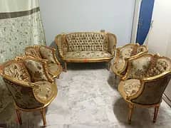 انتريه خشب زان كنبه واربع كراسى