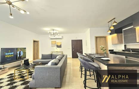 Furnished apartment with garden for rent in Al Marasem Compound New Cairo 100 sqm plus 70 sqm garden ground floor master bedroom open kitchen prime lo