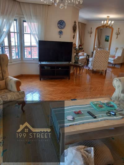 Furnished apartment for rent Sarayat Maadi 4th floor elevator 5 bedrooms one master 3 bathrooms spacious layout ready to move foreigners only