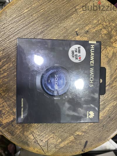 Huawei Watch 5 Titanium Sport Black Blue جديد متبرشم