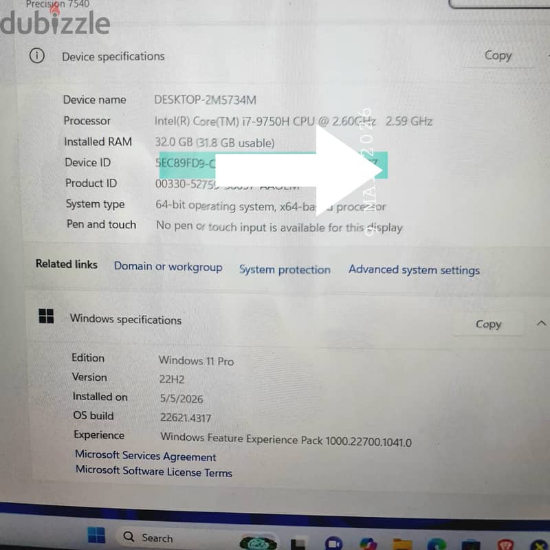 dell precision 7540 t2000 5