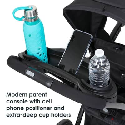 لطفلين مع بعض حجمها صغير  Baby Trend 5-in-1 Double Stroller