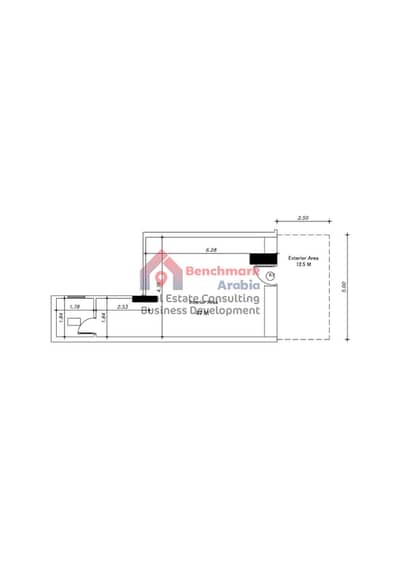 Commercial shop 47m in Mokattam, Middle Plateau, Third District, next to Modern Academy Square and in front of Remas School.