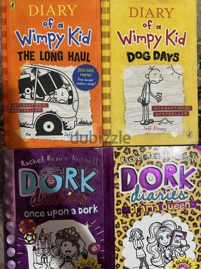 4 wimpy kids and dork dairies books