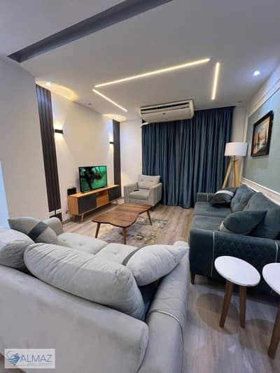 A distinctive furnished apartment of 98 square meters for rent in Group 44 in Al Rehab, near main roads.