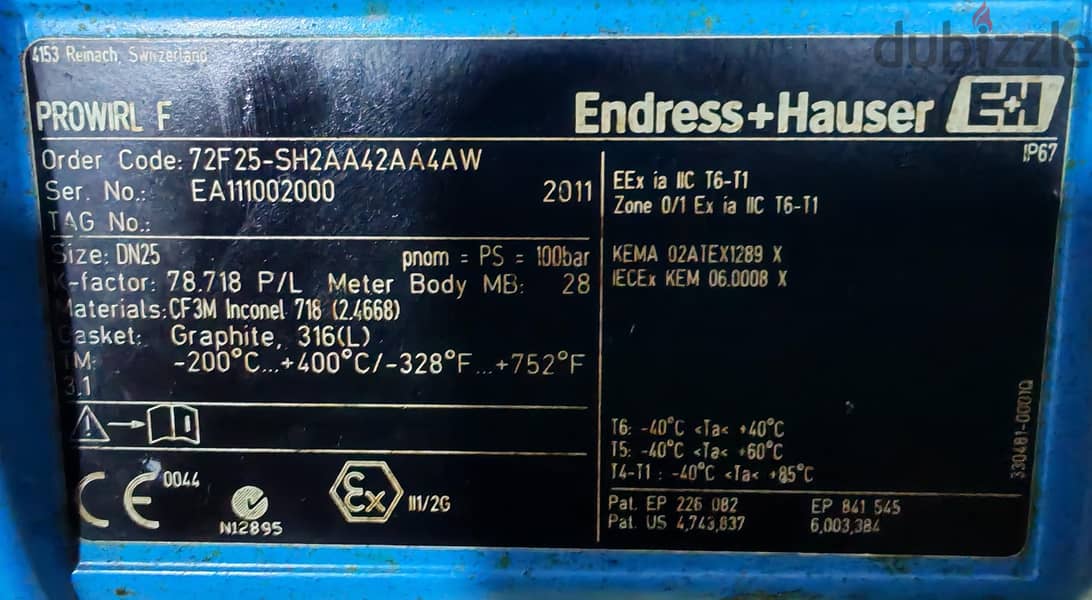 Flowmeter vortex & Pressure transmitter 6