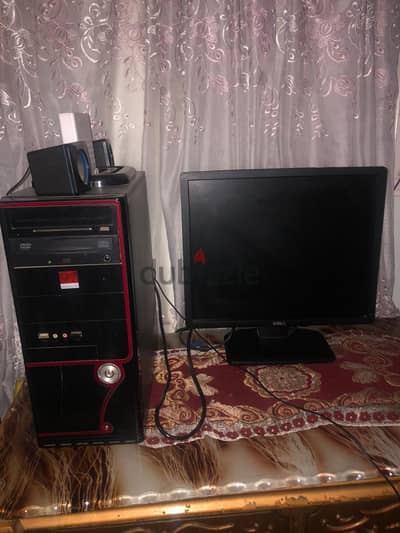 كمبيوتر كامل (كيسة + شاشة Dell) بحالة جيدة  - ويندوز 7