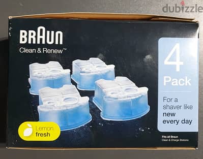 Braun Clean & Renew Cartridges Pack of 4