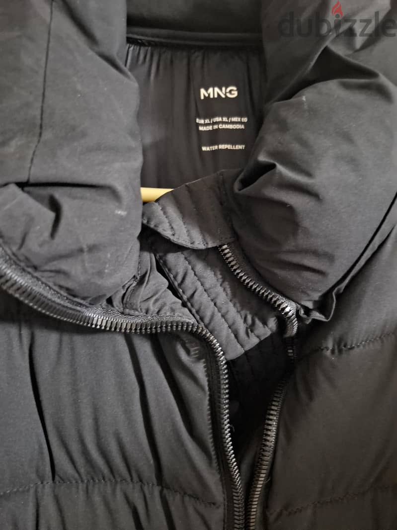 mango black waterproof jacket 2