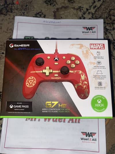 دراع  gamesir g7 he iron man limited edition لسه زاى الجديد بالضمان