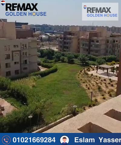 With a wide garden view, a 230m² apartment with a private terrace (penthouse) for sale in Wesal Views, opposite Madinaty, next to Shorouk City and the