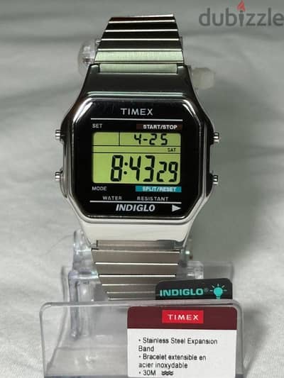 Timex T78582 Classic Digital Extra-Long stainless steel expansion band