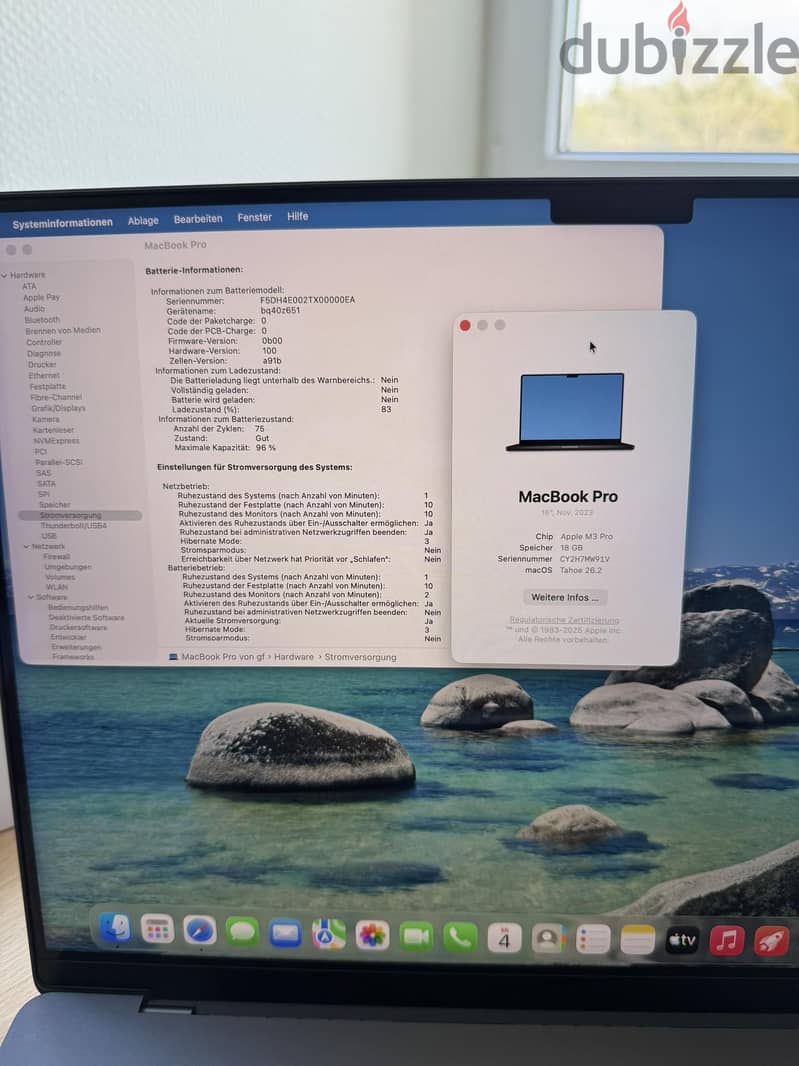 MacBook Pro 16' M3 Pro 18GB battery 96% with ( BOX) 7