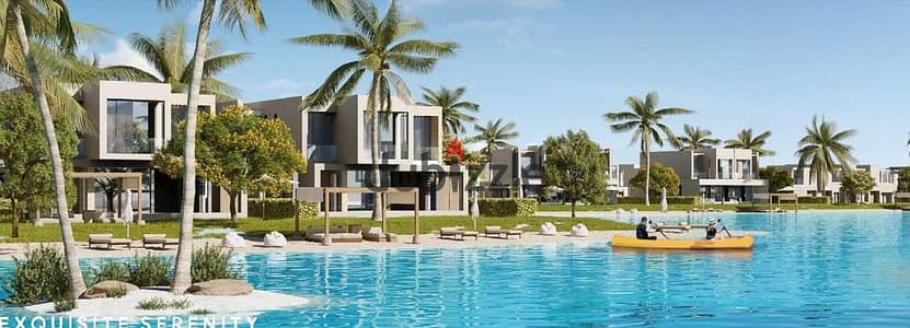 Chalet for sale 2 rooms – Azha North coast | Luxurious finishing + air conditioning + kitchen