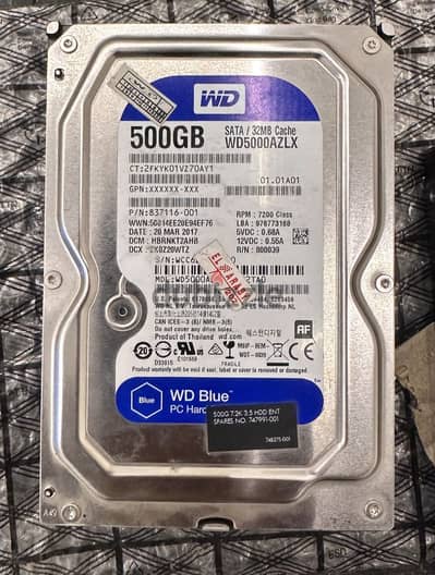 WD hdd 500g 100%