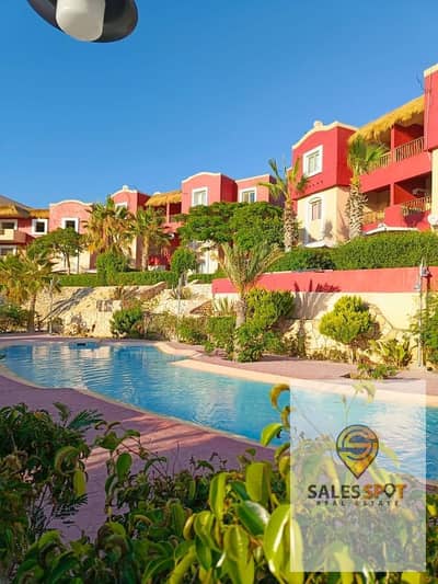 A bargain price for a fully finished chalet with a spacious rooftop terrace  in Bungalows Village, North Coast 