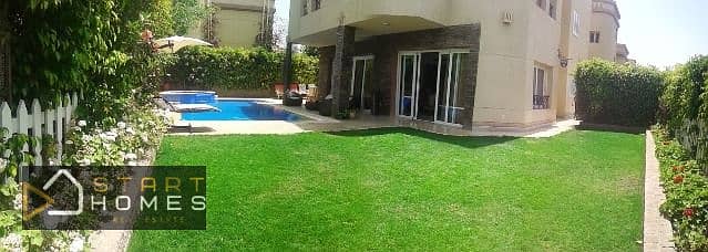 بفيلا بحمام سباحه للايجار في مدينه الرحاب بالمطبخ والتكيفات