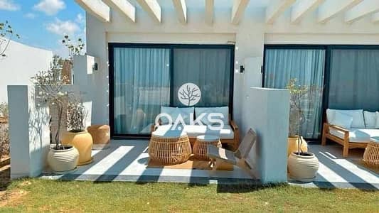 شاليه بجاردن خاصة 145 متر للبيع متشطب بالتكييفات والمطبخ في راس الحكمة في دايركشن وايت جاهز للمعاينة