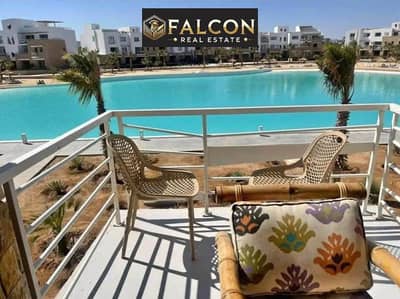 شاليه لاجون فيو بتشطيب كامل ( التكييفات + المطبخ ) + خصم 28% من حسن علام  للبيع فى قريه اسوان ليك انكور Swan Lake Encore  البحر الأحمر