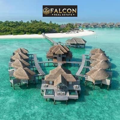 VIP chalet minutes from the marina and downtown, directly on the lagoon behind Shedwan, with luxurious hotel finishing.