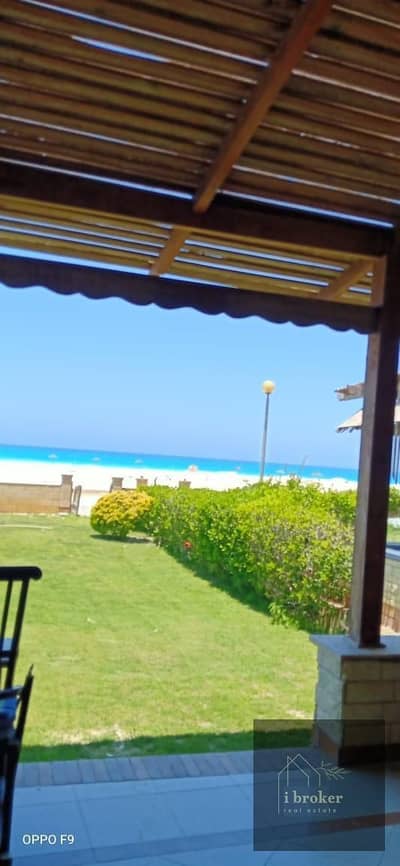 Chalet for rent, first row on the sea with a garden, in Badr Village – Kilometer 82