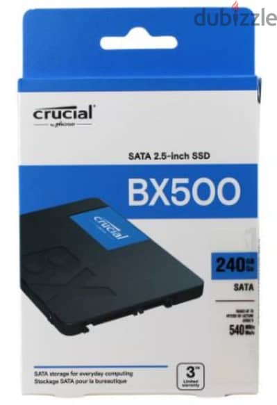 Hard Desk Crucial BX500 SSD 240 Giga - Sata for Laptop and PC