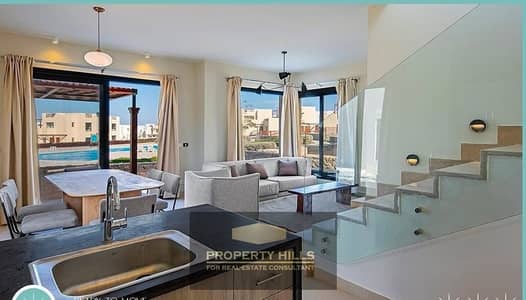 بنتهاوس 120 متر متشطب بانوراما فيو علي البحر في Makadi heights Orascom بجوار Gouna البحر الاحمر