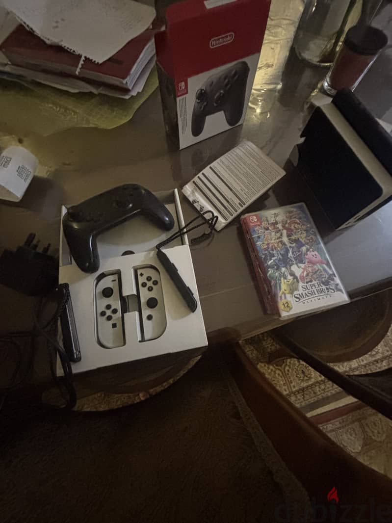 Nintendo switch oled with pro controller 4
