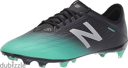 New Balance Furon v5 Destroy Soccer Shoe, Neon Emerald/Black/Silver 43