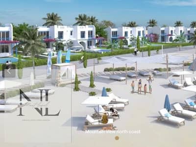 Your chance to own a ground chalet in Mountain View Ras El Hekma – Paros Heights, BUA 108 sqm + 96 sqm garden, direct pool