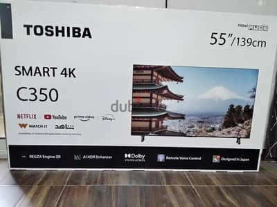 شاشة توشيبا سمارت ٥٥بوصة ف4k فريم ليس ريموت أوامر صوابة