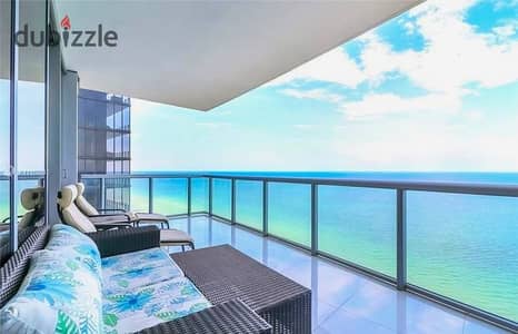 Ready to move in apartment with direct sea view fully finished for sale with the highest investment return in Alamein Towers North Coast