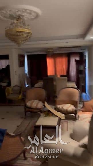 شقة مفروشة للايجار بالمعادي شارع النصر قرب ميدان مؤمن 165م مكيفة