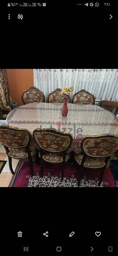 ترابيزة سفرة مع 6 كراسي