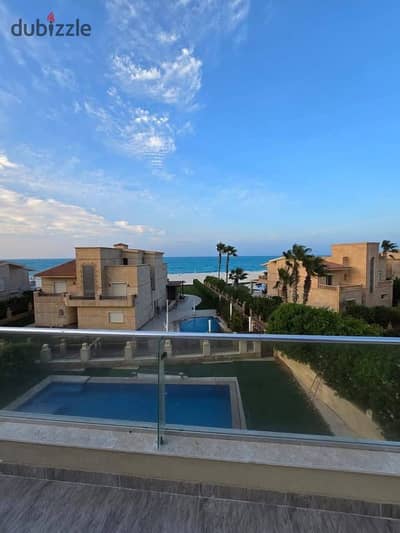 شاليه بجاردن اوبن فيو علي البحر مباشرة في اجمل قري الساحل الشمالي Marina 8 ( مارينا 8 ) مدينة العلمين ودقايق من سيدي عبدالرحمن