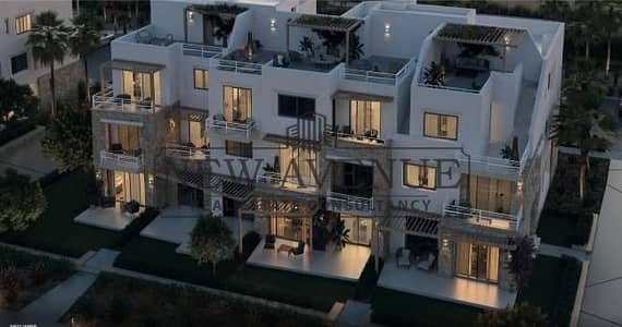بنتهاوس 3 غرف للبيع في إنكور سوان ليك الجونة. تشطيب كامل، روف خاص، طراز يوناني.