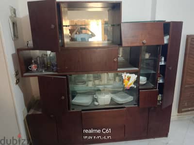 نيش بنى خشب متين جدا بحالته
