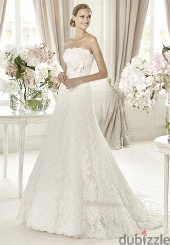 فستان فرح جديد من اسبانيا  pronovias مقاس 42