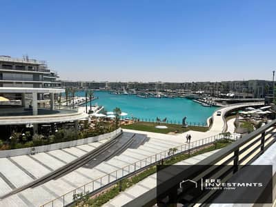 Furnished chalet (new furniture) for sale with an open view in Marassi (Marina 1) - North Coast - immediate delivery at the lowest price in the market