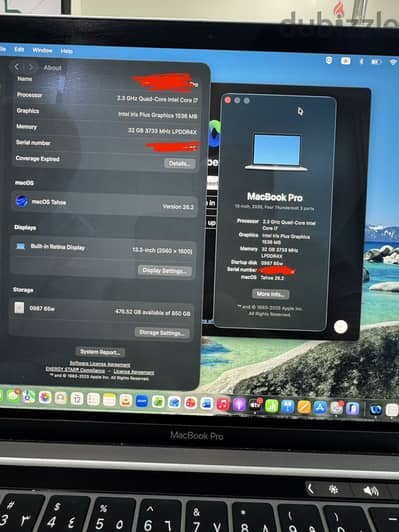 MacBook Pro 2020 13 inch 32 RAM 1TB ( like new )