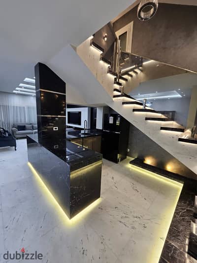 Townhouse for sale, ready for immediate occupancy, fully finished (with private elevator) in Kinda Compound within Taj City Compound.